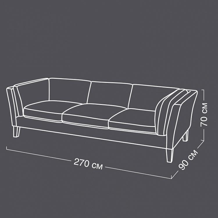 Четырёхместный диван Верона, тёмные ножки Verona 4 Seater, Oak Dark Brown