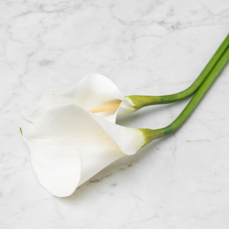 Искусственная калла белая, L Calla White Large 83 cm