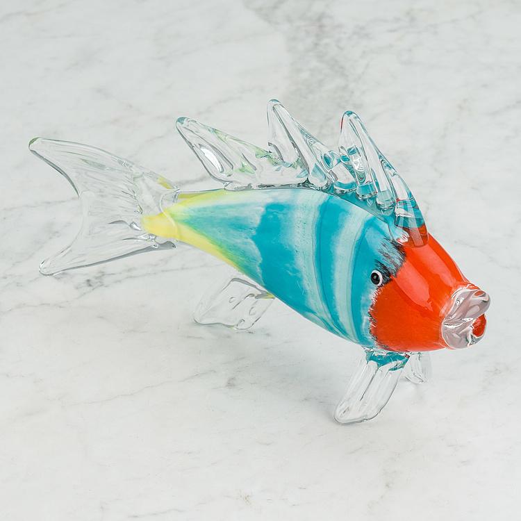 Статуэтка Разноцветная рыба Long Glass Fish Multicolor