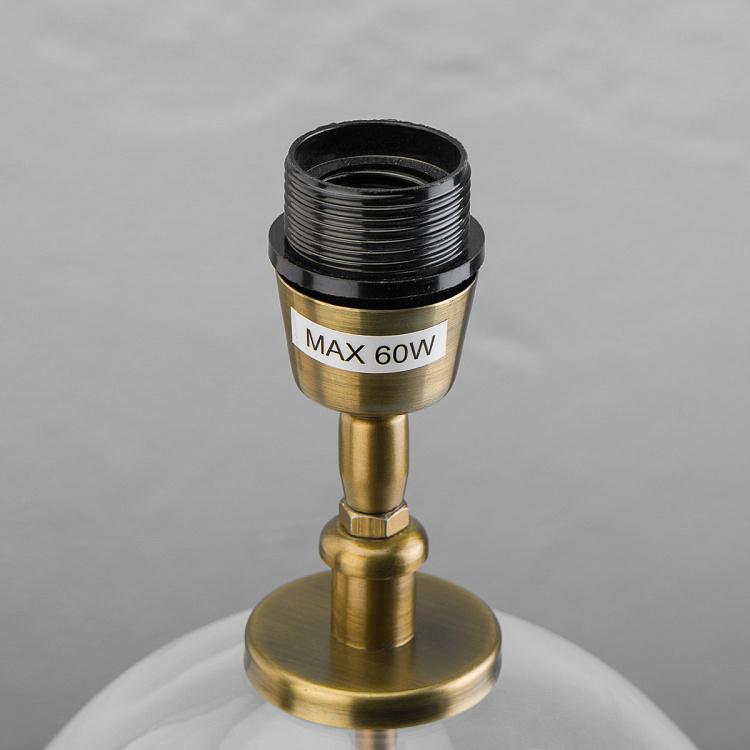 Настольная лампа со стеклянным куполом и абажуром Казань Kazan Glass Dome Brass Base Table Lamp With Shade