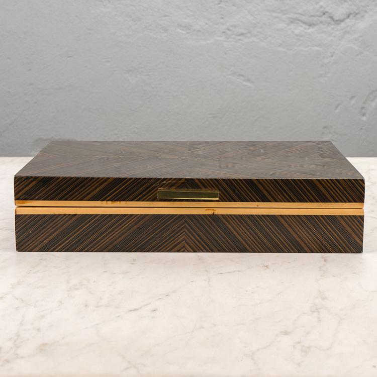 Подарочная коробка из дерева дисконт2 Giftbox Herringbone discount2