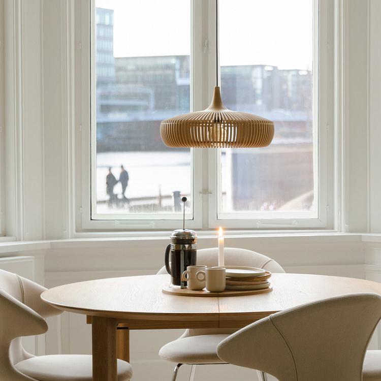 Подвесной светильник Клейва Дайн Вуд на белом проводе Clava Dine Wood With White Cord