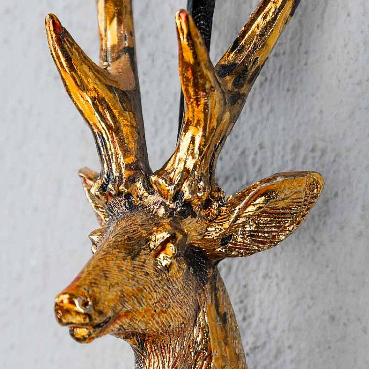 Ёлочная игрушка Бюст оленя золотого цвета, L Deer Bust Gold 20 cm