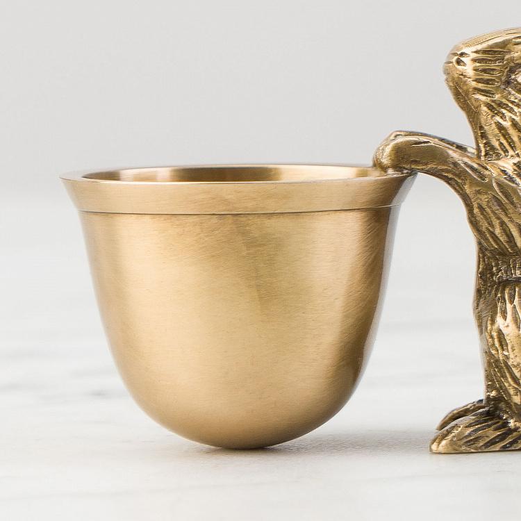Латунная подставка для яйца Кролик Brass Rabbit With Eggcup