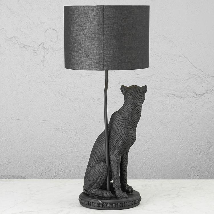 Настольная лампа с абажуром Пантера Black Panther Bagheera Lamp With Shade