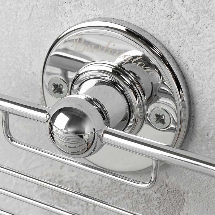 Настенная прямоугольная мыльница-решётка цвета хром Soap Basket Chrome