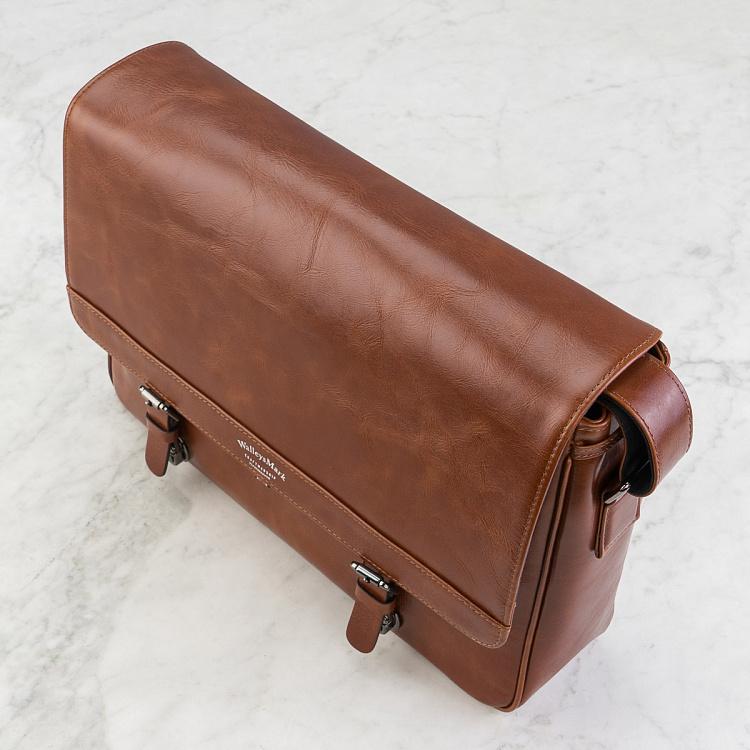 Кожаная мужская сумка-портфель Мессенджер Satchel Messenger Bag