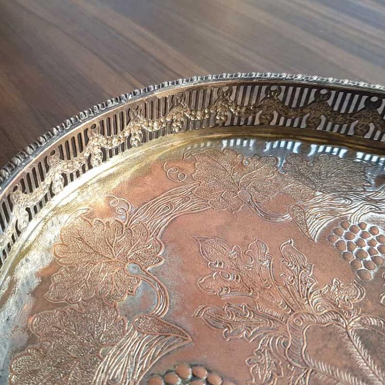 Винтажный серебряный поднос 8 Vintage Old Silver Plate 8