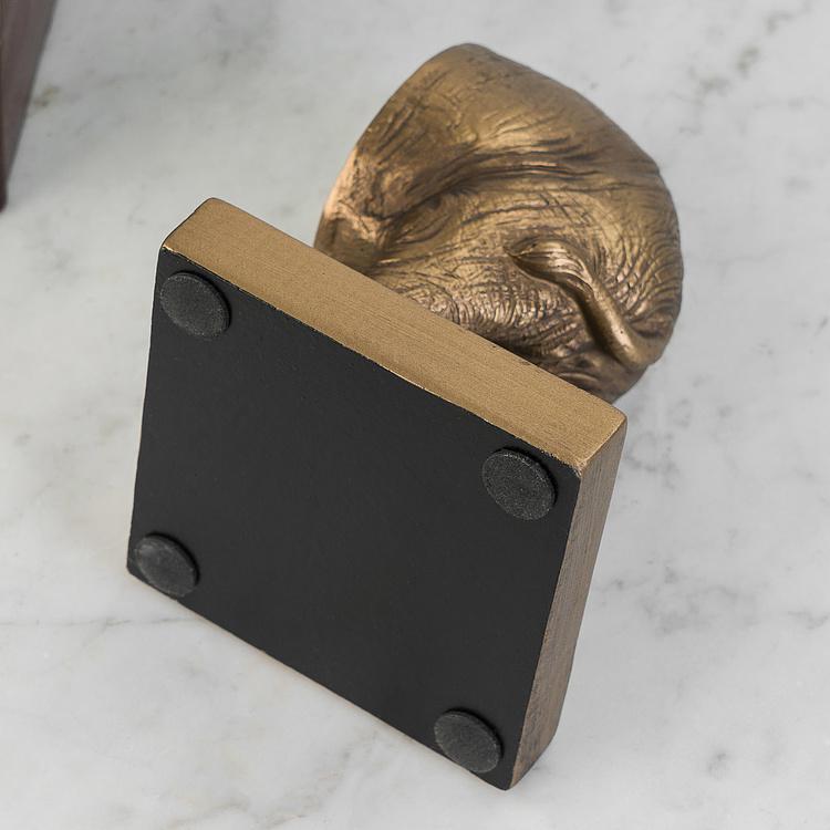 Набор из двух держателей для книг Медный слон Bookend Сopper Elephant