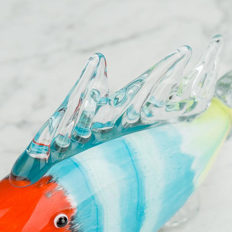 Статуэтка Разноцветная рыба Long Glass Fish Multicolor