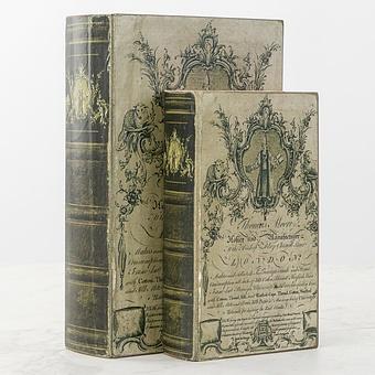 Set Of 2 Book Boxes Old England