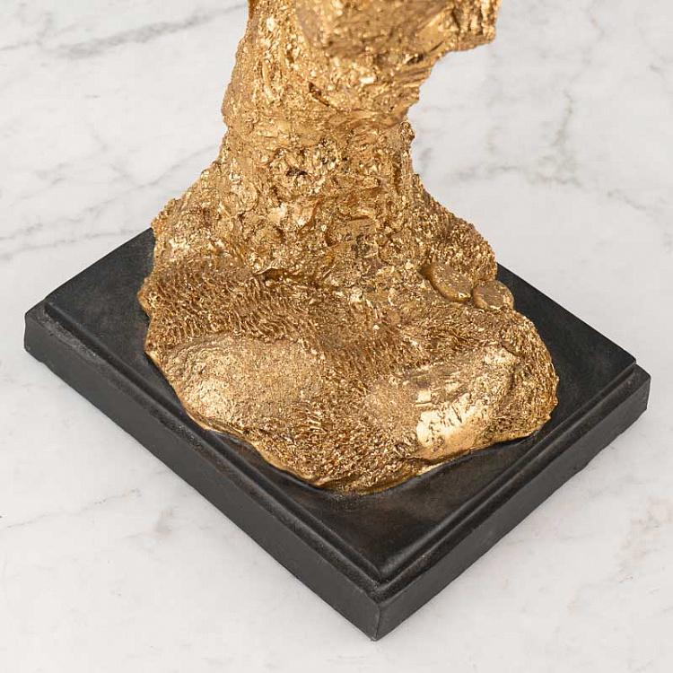 Золотой подсвечник на три свечи Попугай на ветке Golden Candle Holder Parrot On Branch