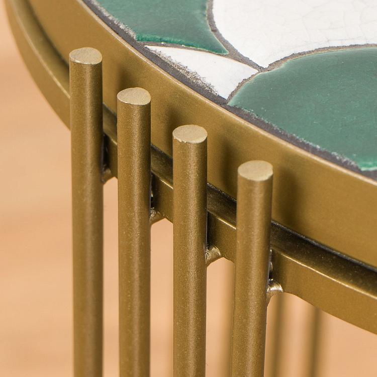 Прикроватный столик со столешницей из керамической плитки Ортея Hortea Side Table Ceramic Tiles