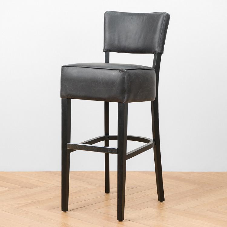 Барный стул Негрони, чёрные ножки Negroni Barstool, Oak Black