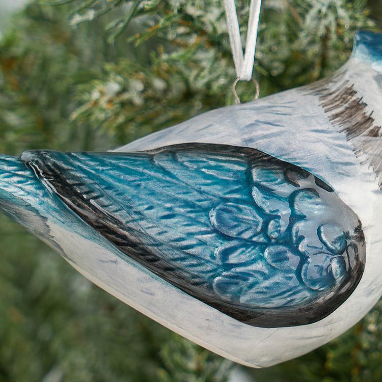 Ёлочная игрушка Синяя птичка Blue Bird 2 9,5 cm