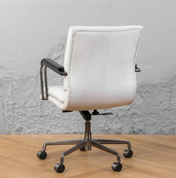 Рабочее кресло Неаполь, чёрные подлокотники Ufficio Napoli Armchair, Black Wood D