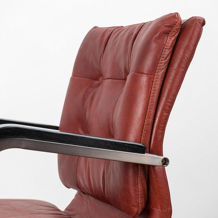 Рабочее кресло Неаполь, чёрные подлокотники Ufficio Napoli Armchair, Black Wood D