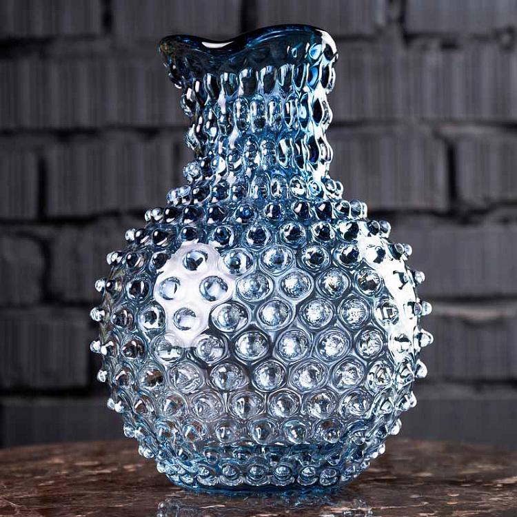 Сине-серый кувшин Диамант Pitcher Hobnail Mineral Blue Grey Large