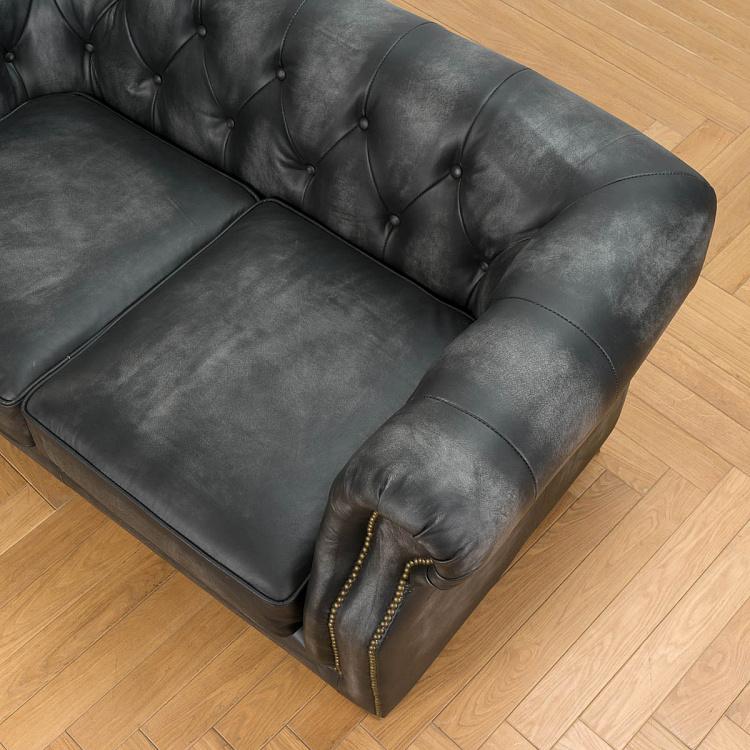 Двухместный диван Парламент, светлые ножки Parlament 2 Seater, Light Brown Wood D