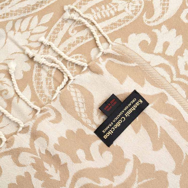 Двустороннее покрывало Патиала, жаккард и варёная шерсть, 130x180 см Pure Wool Jacquard Throw Patiala 130x180 cm