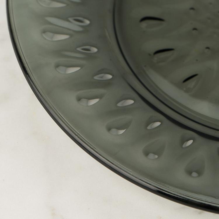 Антрацитово-серое блюдце Лион Lyonnais Anthracite Grey Dessert Plate