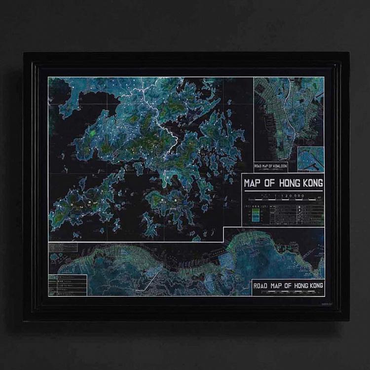 Арт-объект Карта Гонконга Savoy Maps Hong Kong