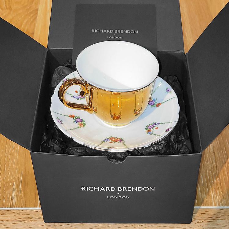 Чайная пара Reflect The Foley China золото Reflect The Foley China Gold