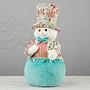 Новогодняя фигурка Floral Snowman With Hat 65 cm