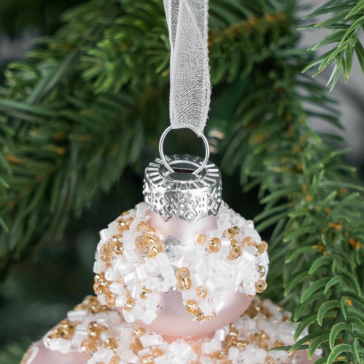 Ёлочная игрушка Розово-мятный кулон Pendant Pink Mint 13 cm