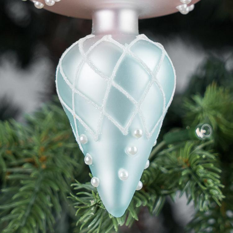 Ёлочная игрушка Розово-мятный кулон Pendant Pink Mint 13 cm