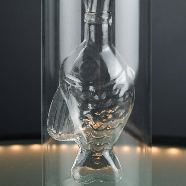 Стеклянная бутылка с рыбкой для масла и уксуса Oil And Vinegar With Fish In Glass