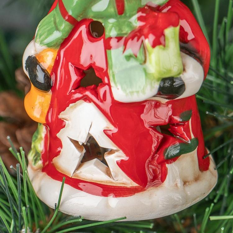 Ёлочная игрушка с лампочкой Лось Christmas Elk With Lights 9 cm