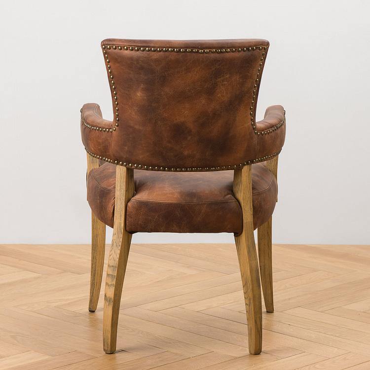 Стул Ньюпорт с подлокотниками, светлые ножки Newport Dining Chair, Oak Brown