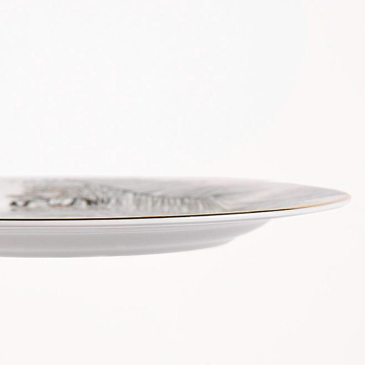 Десертная тарелка Новогодняя с сосновыми шишками New Year Pine Dessert Plate