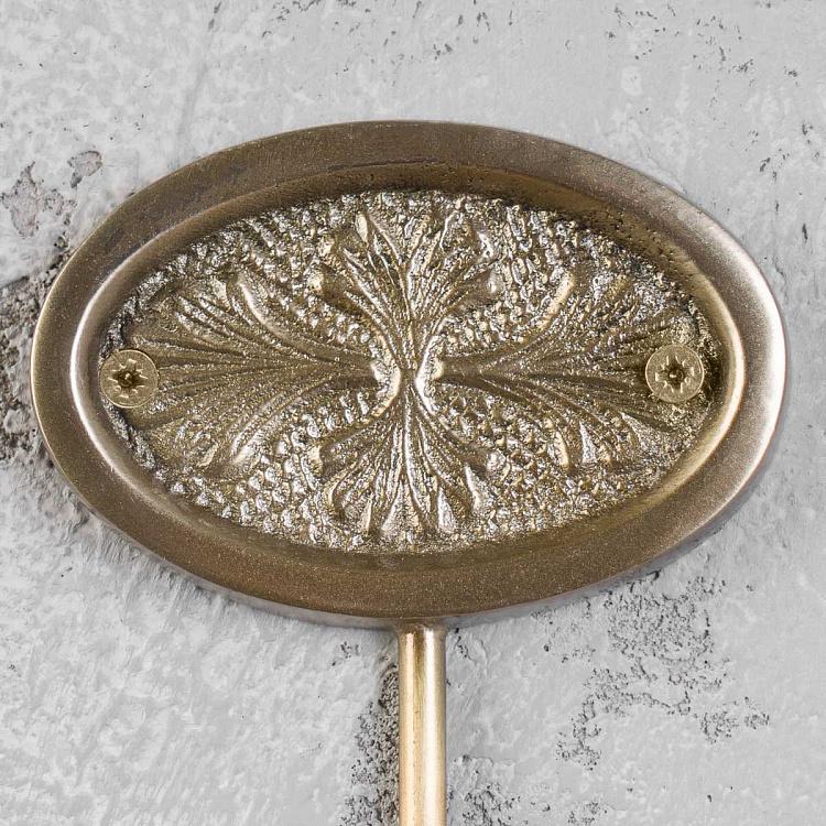 Крючок с цветочным овалом и керамическим наконечником Oval Flowery Hook With Ceramic Ball