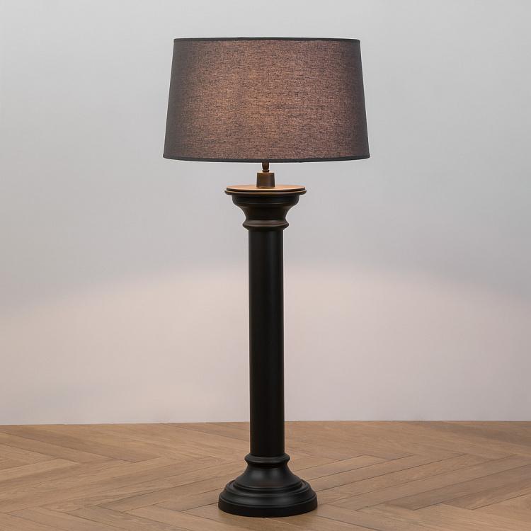 Чёрная напольная лампа с абажуром Цилиндр Cylinder Black Floor Lamp With Shade
