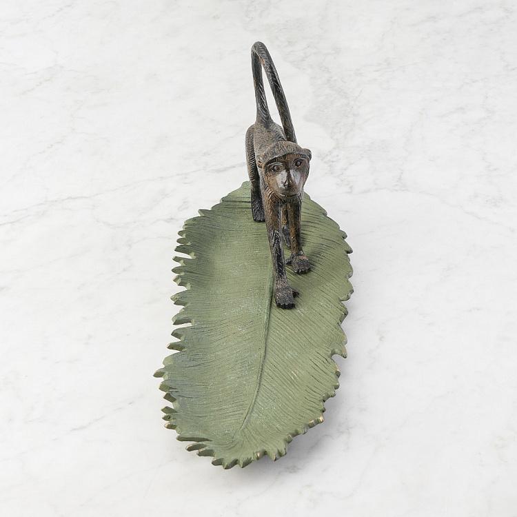Подставка для мелочей и украшений Обезьянка на листке Monkey Walking On Leaf Tray