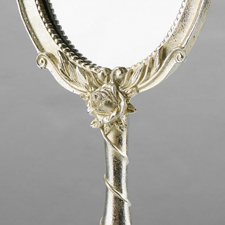 Настольное ручное зеркало на ножке Элегантность Elegant Hand Mirror On Base Champagne