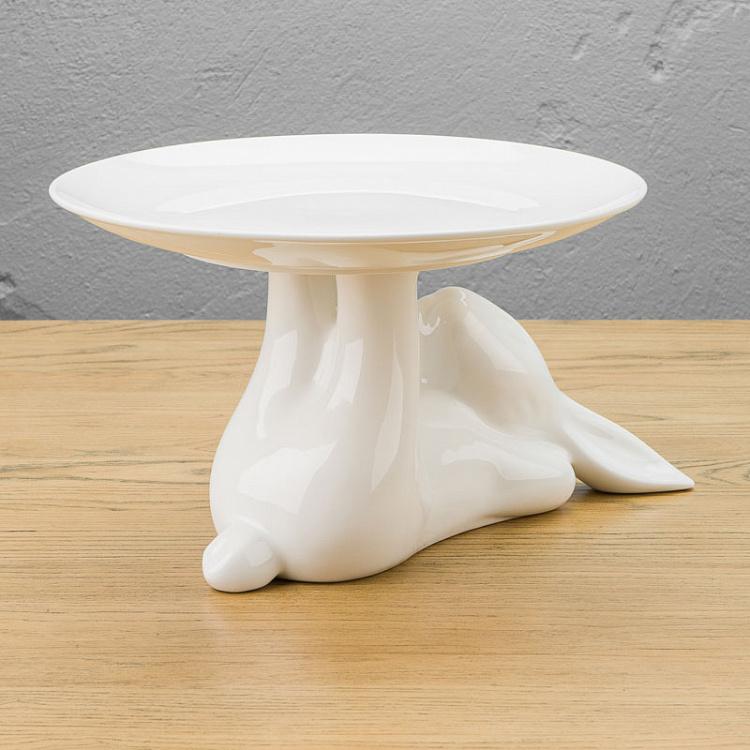 Сервировочная подставка-тортовница Кролик, L Decorative Plate Rabbit Large