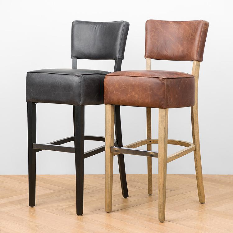 Барный стул Негрони, чёрные ножки Negroni Barstool, Oak Black