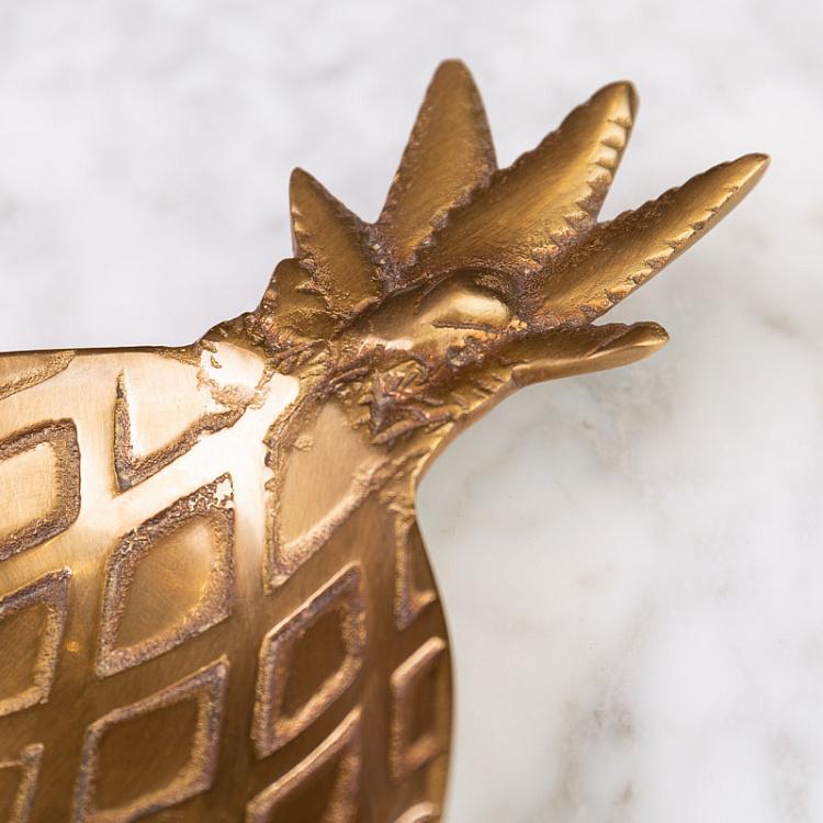 Подставка для мелочей и украшений золотого цвета Ананас Trinket Tray Golden Pineapple