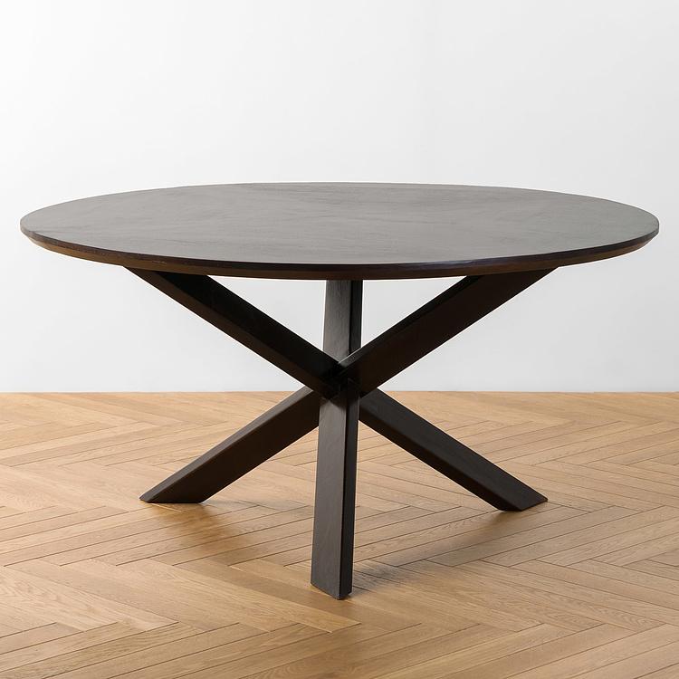 Круглый обеденный стол Серина Dining Table Cross Feet Serina