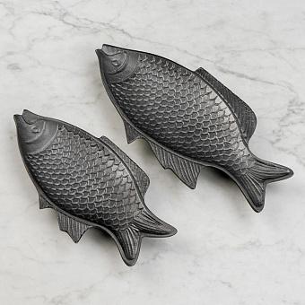 Set Of 2 Fish Bronze Trays