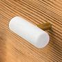 Мебельная ручка Round Bar Stone Knob White