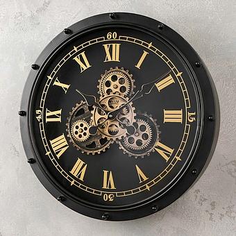 Industrial Antique Look Wall Clock With Gears