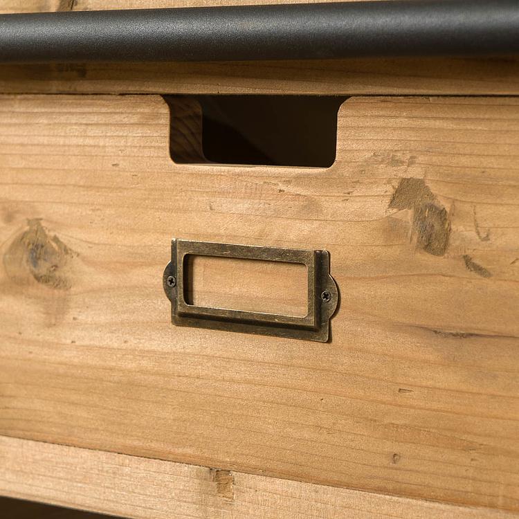 Тумба с двумя раковинами и раздвижной дверью Карелия Karelia Double Vanity With Sliding Iron Door DB