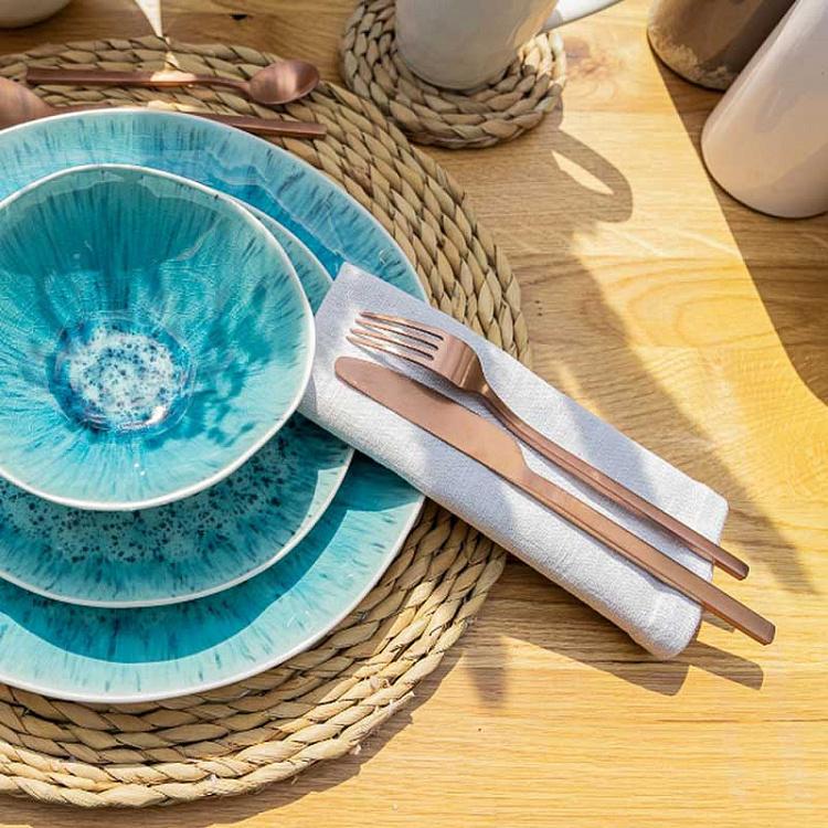 Набор из четырёх столовых приборов матовый медный Set Of 4 Cutlery Matt Copper