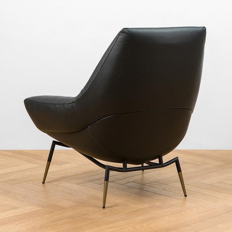 Кресло Бельфьоре с высокой спинкой, бронзовые ножки Belfiore High Back Armchair, Bronze