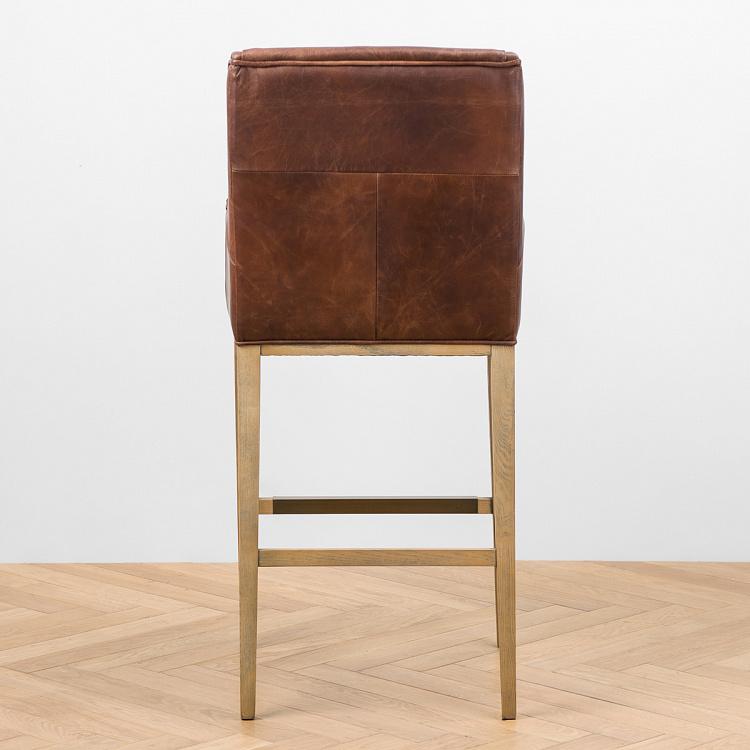 Барный стул с подлокотниками Маргарита, светлые ножки Margarita Barstool With Arms, Oak Brown