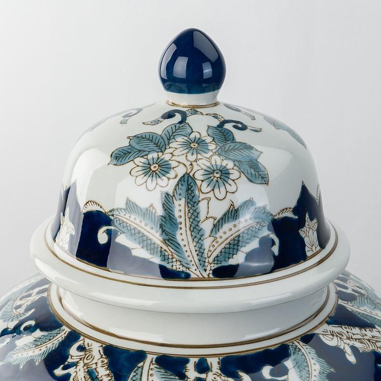 Ваза Брин с крышкой и цветочным узором Bryn Ginger Jar Large